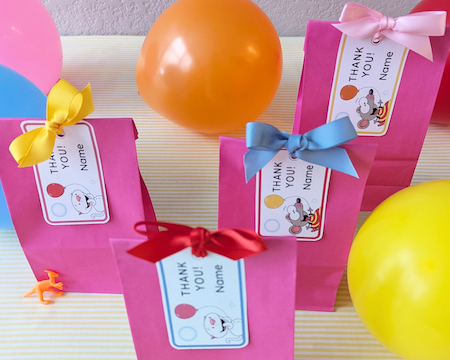 Toopy and Binoo goody bags for birthday party